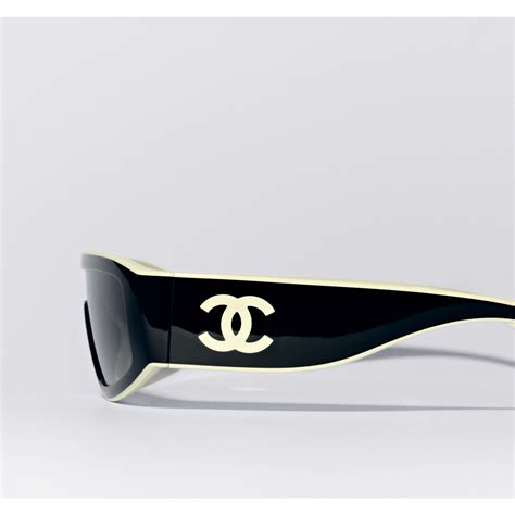 CHANEL Sunglasses: Shield Sunglasses, nylon — Fashion